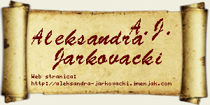Aleksandra Jarkovački vizit kartica